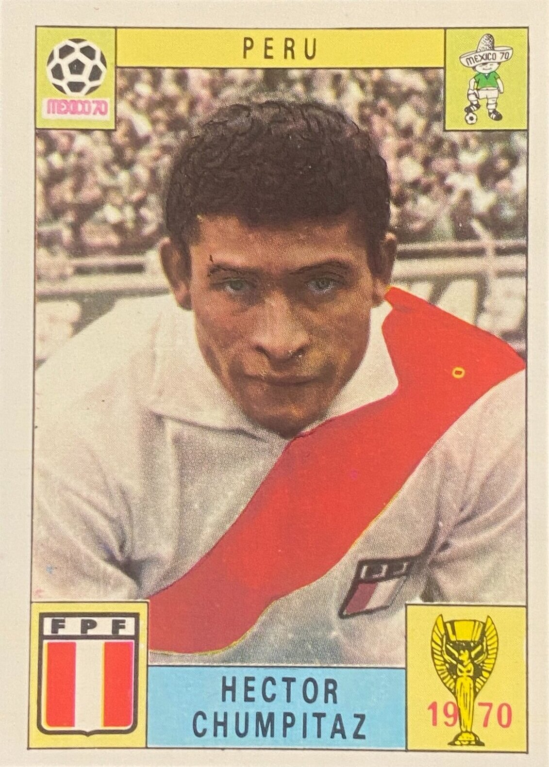 Cromo Panini de Chumpitaz del Mundial México 70
