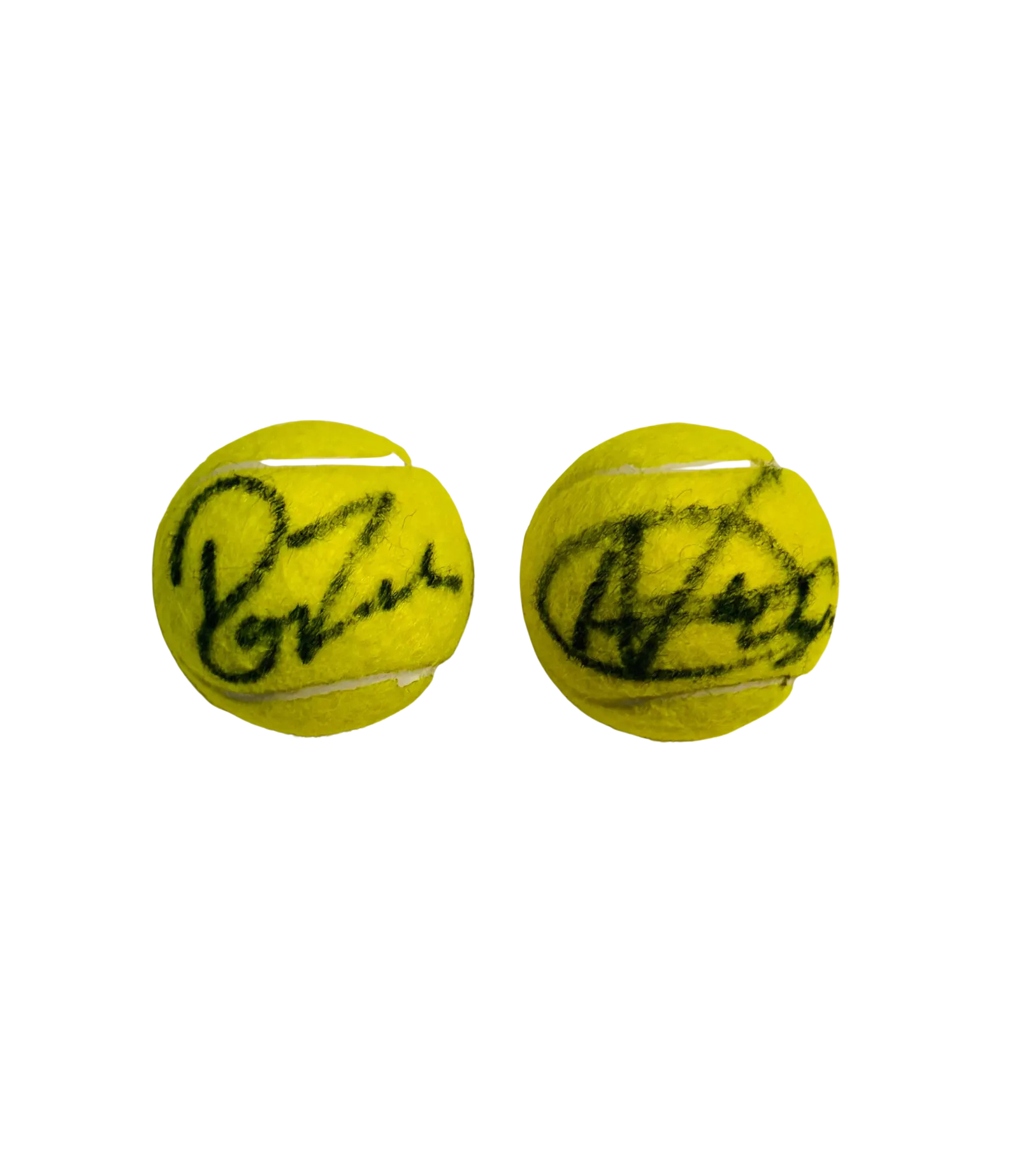 Pelotas de Wimbledon firmadas por Federer y Djokovic